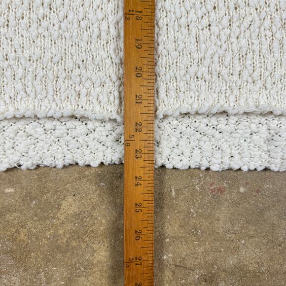 Mine Women’s Boucle Knit Sweater White Medium Minimalist Quiet Luxury Pullover - Picture 10 of 11